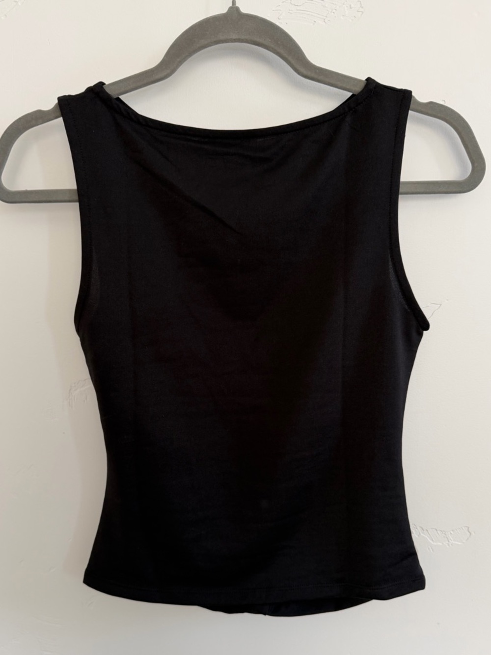 ASOS DESIGN jersey ruched detail tank top in black - Picture 3 of 7